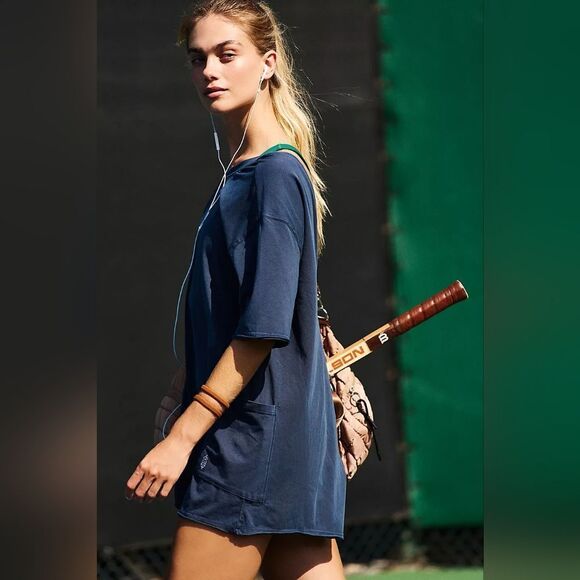 NWOT FREE PEOPLE Hot Shot Tee Romper - Electric Sunset - Picture 11 of 11